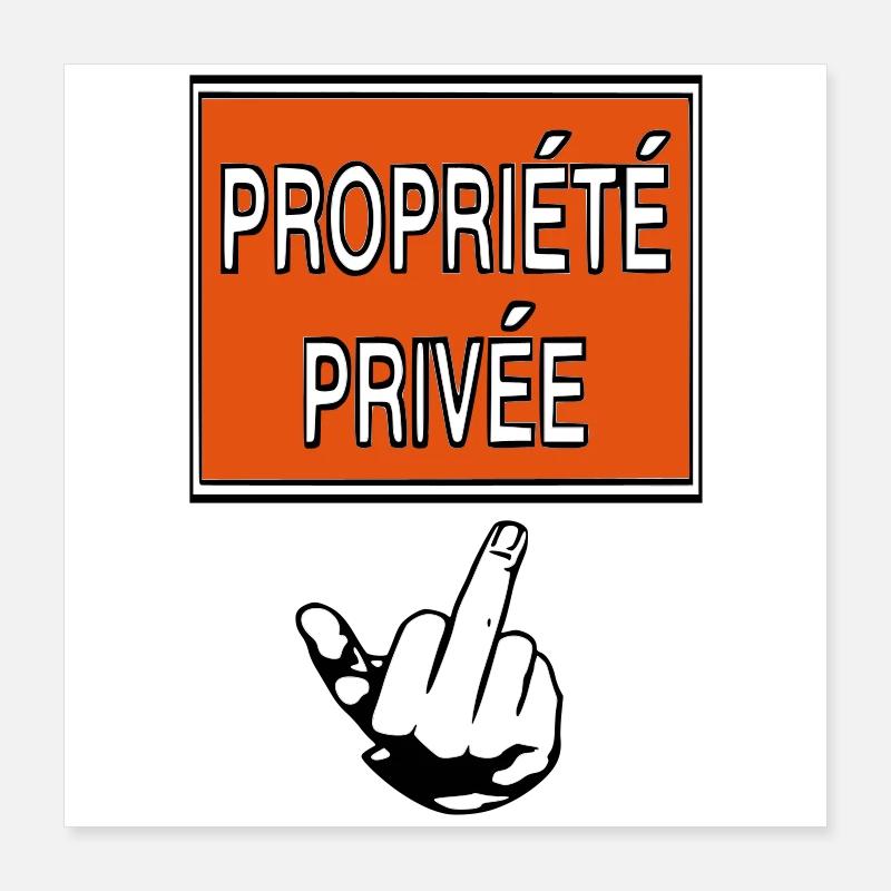 propriété privée Poster 40 x 40 cm