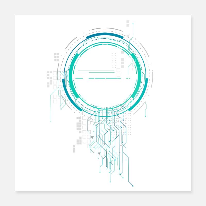 cpu Pc Nerd Raumschiff sci-Fi Core Platine lol cod Poster 40x40 cm