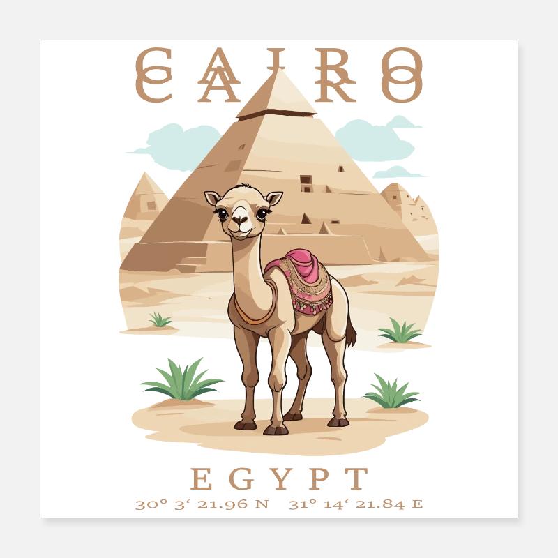Kairo Ägypten Poster 40x40 cm