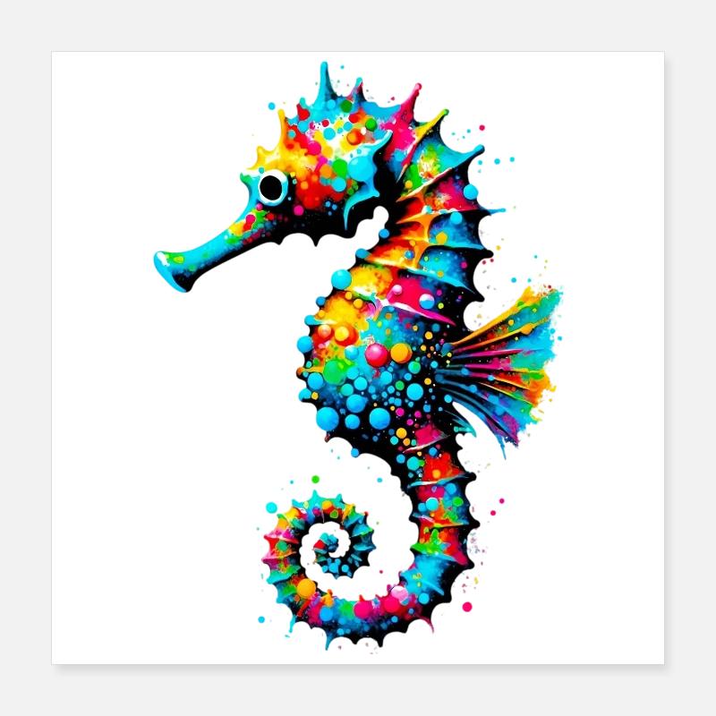 Hippocampe Poster 40 x 40 cm