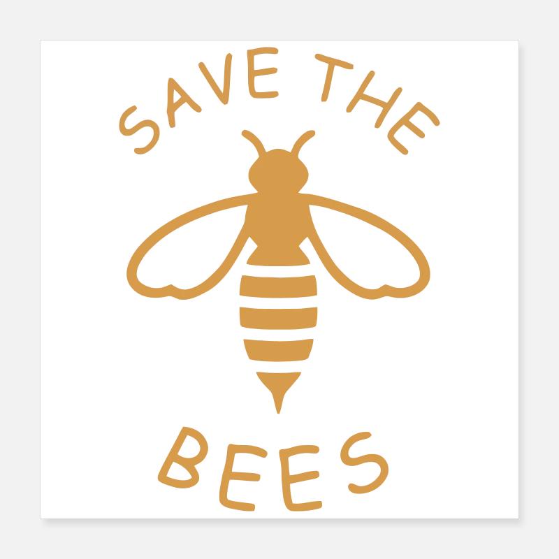 Save the Bees Eco-Design Poster 16" x 16" (40x40 cm)