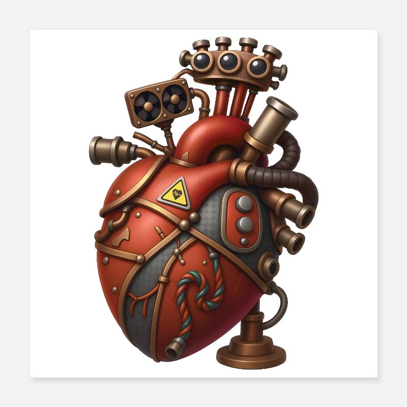 ARTIFICIAL HEART - steam punk'n'roll Poster 16" x 16" (40x40 cm)