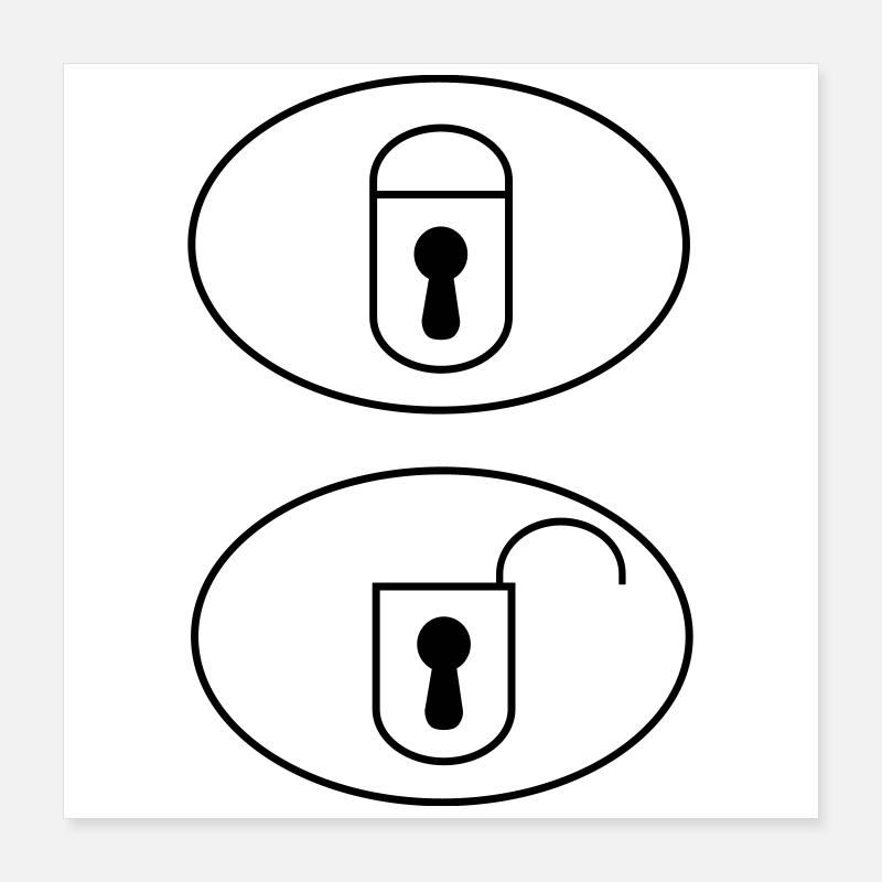 Boutons de télécommande pour voiture Poster 40 x 40 cm