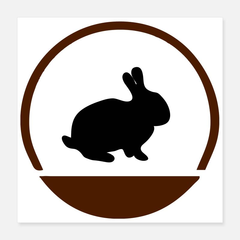 Hasen Logo Poster 40x40 cm