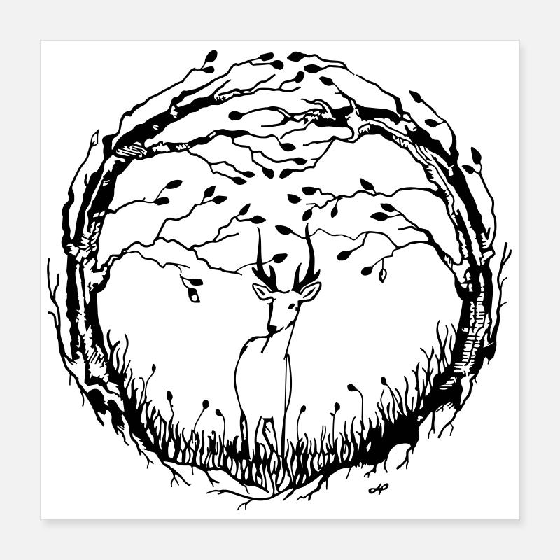 The forest Poster 16" x 16" (40x40 cm)