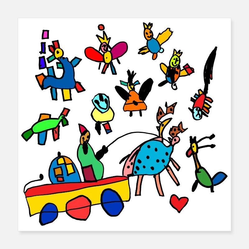 kidsworld Poster 40x40 cm