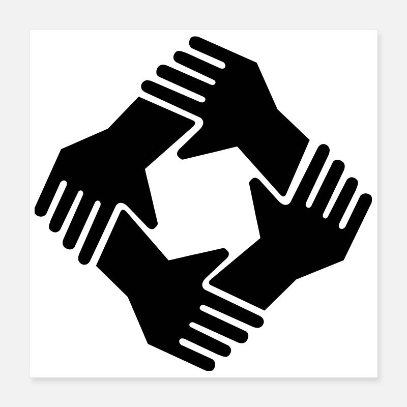 ensemble - Poster 40 x 40 cm - blanc