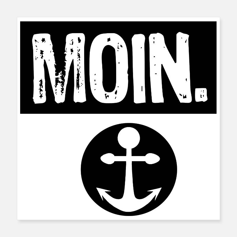 Jeu abstrait de couleurs en noir et blanc Poster 40 x 40 cm