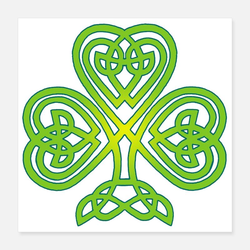 Trèfle d'Irlande Poster 40 x 40 cm