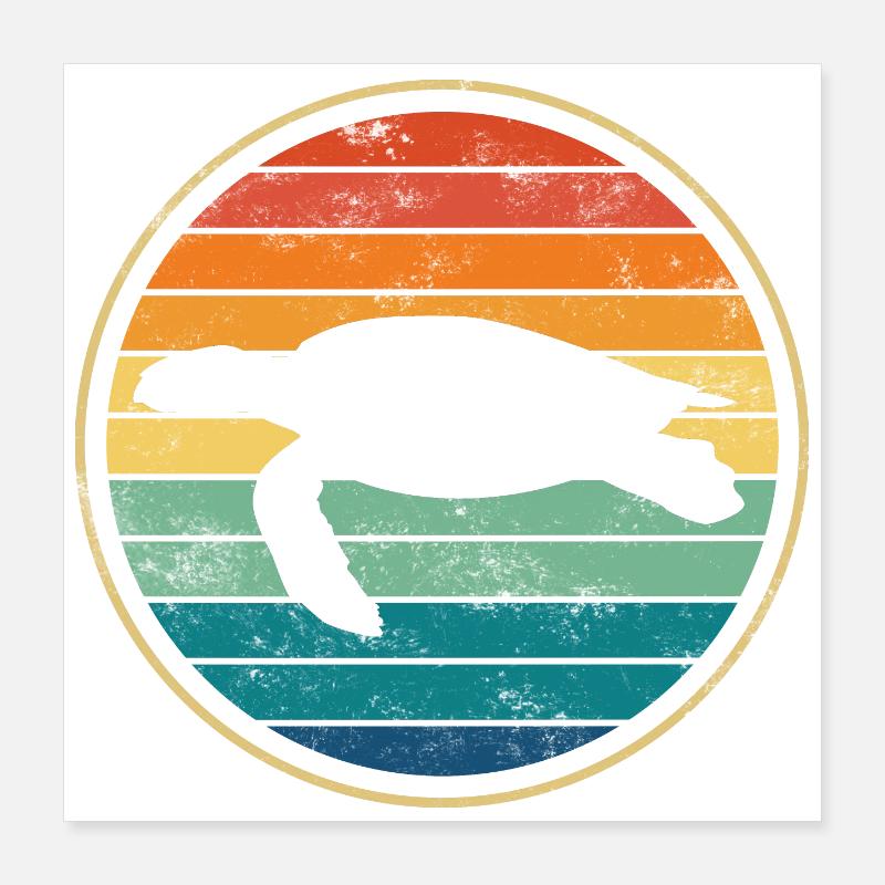 Turtle sea turtle Poster 16" x 16" (40x40 cm)