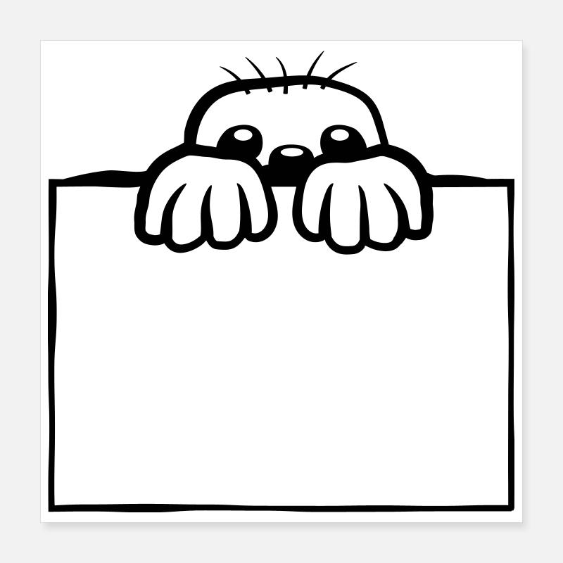 Schild Maulwurf Design Poster 40x40 cm