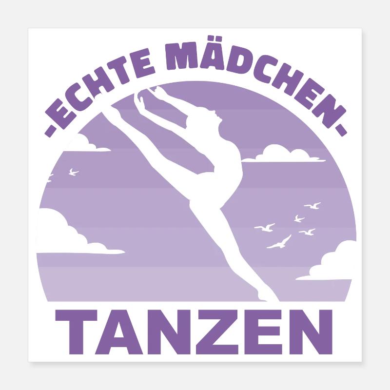 Tanzen Tänzerin Mädchen Hobby Geschenk Poster 40x40 cm