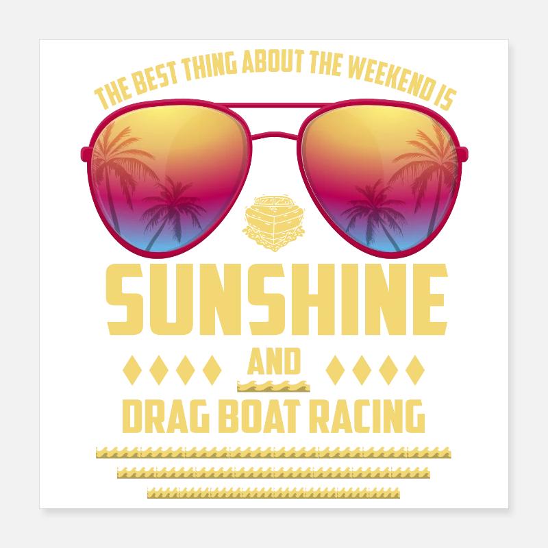 Sunshine and boating Poster 16" x 16" (40x40 cm)
