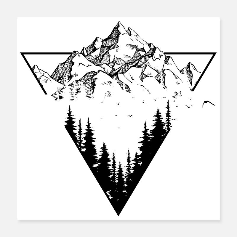 Mountain Poster 16" x 16" (40x40 cm)
