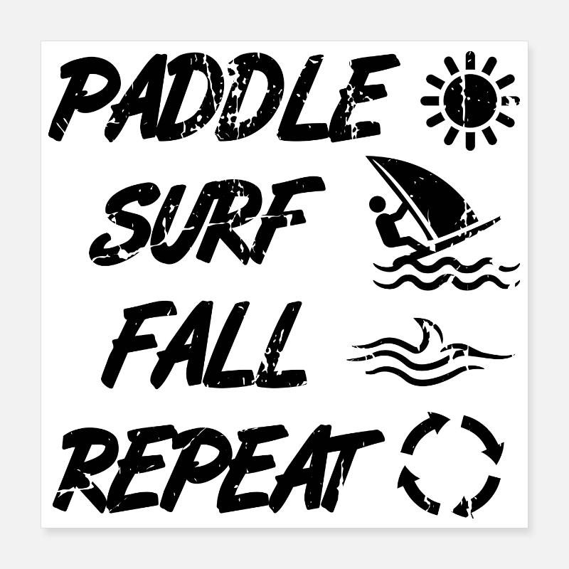 Windsurf Techniken Poster 40x40 cm