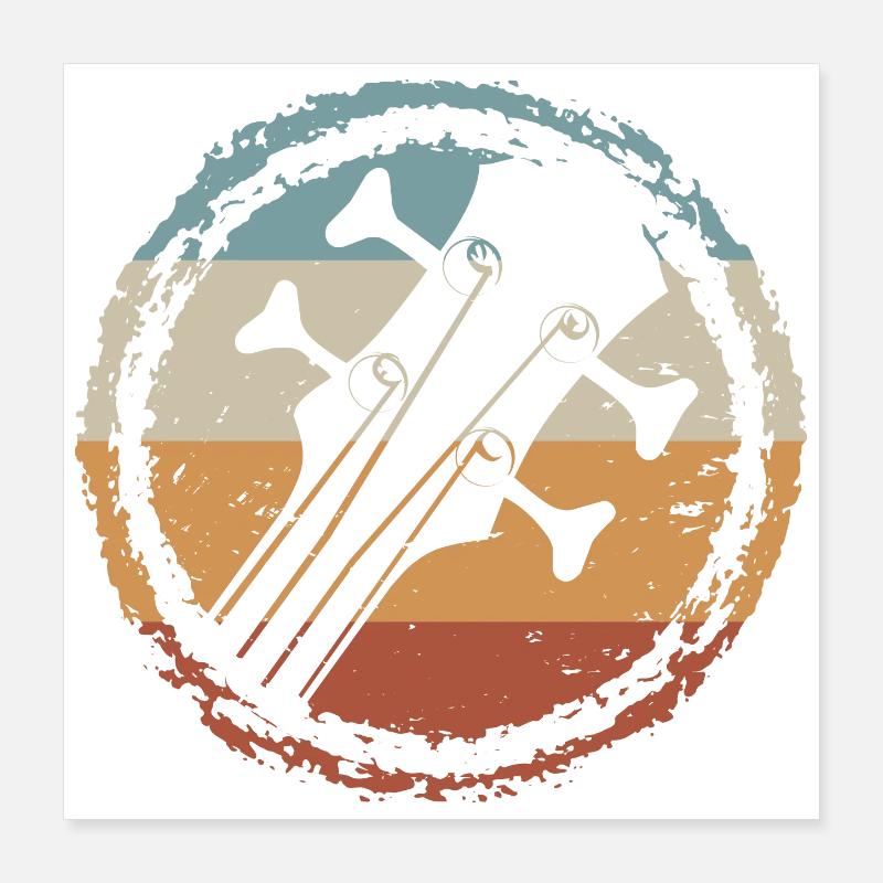 Sunset Guitar Circle Poster 16" x 16" (40x40 cm)