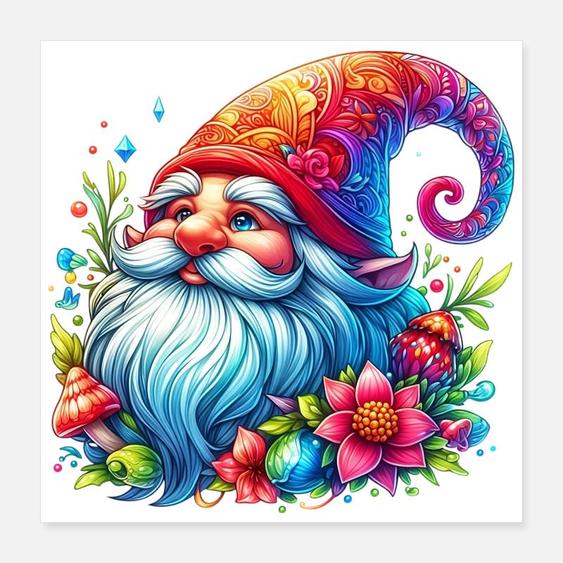 Gnome Goblin Elf Poster 16" x 16" (40x40 cm)