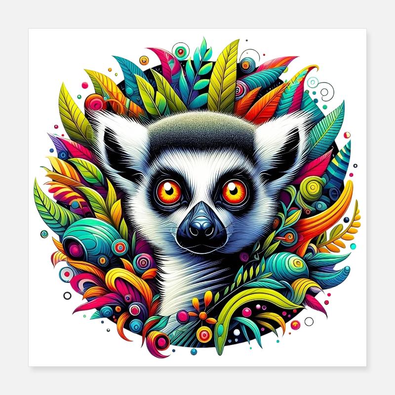 Lemur Poster 16" x 16" (40x40 cm)