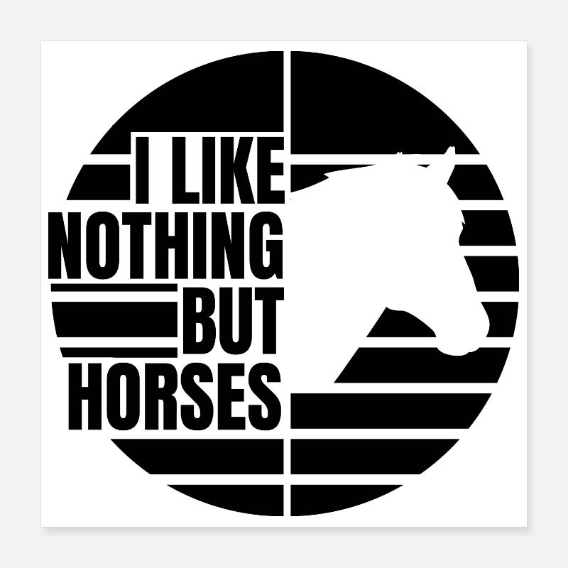 J’aime les chevaux Poster 40 x 40 cm