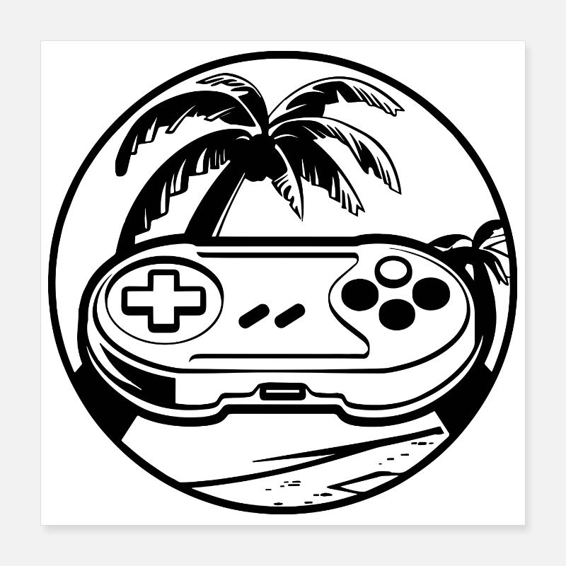 Manette de jeu Poster 40 x 40 cm