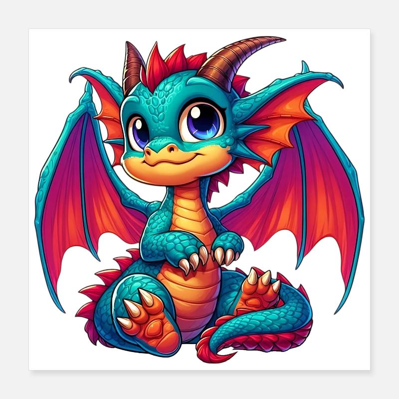 Dragon Poster 40 x 40 cm