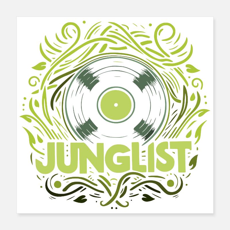 junglist disque vinyle Poster 40 x 40 cm