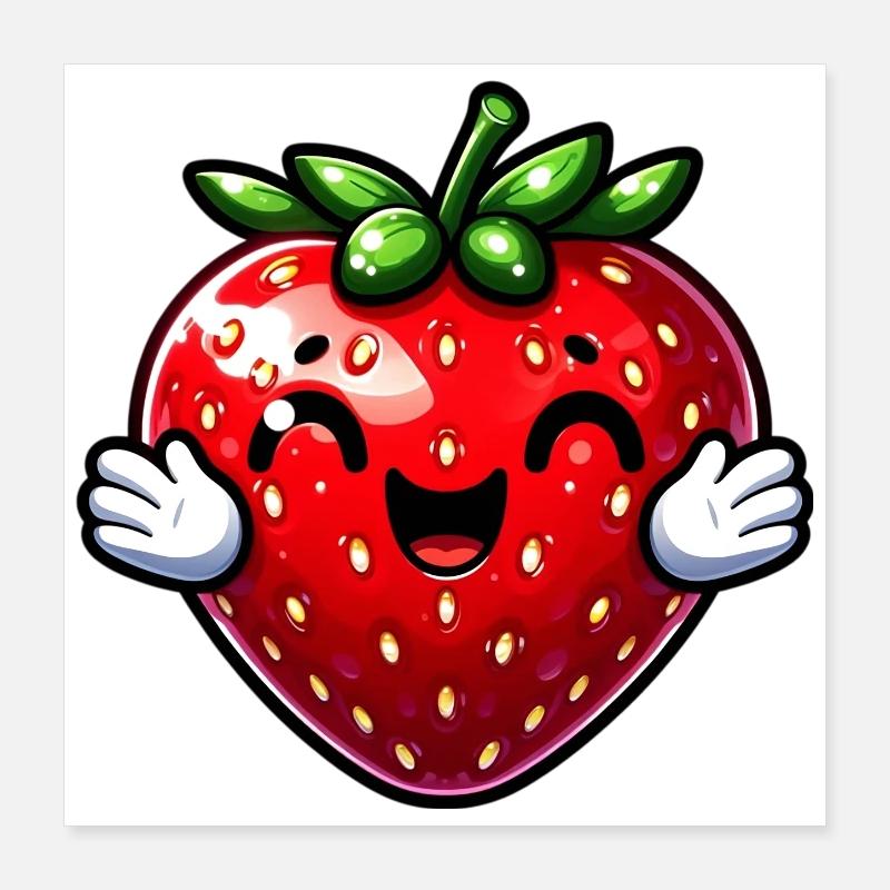 Erdbeeren Erdbeeren Poster 40x40 cm