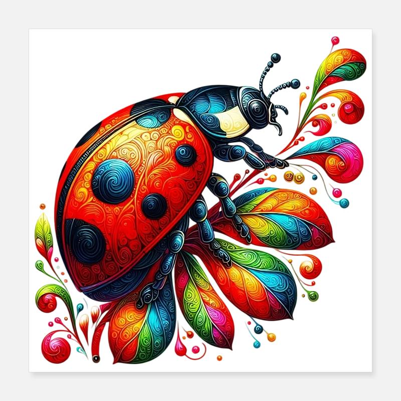 Marienkäfer Poster 40x40 cm