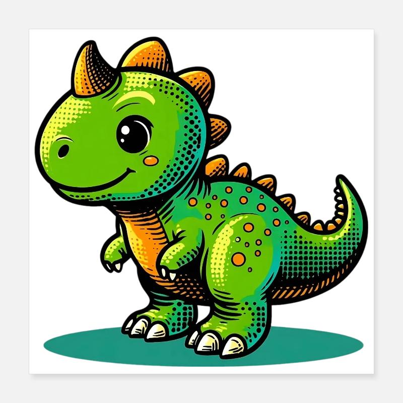Dinosaurier Poster 40x40 cm
