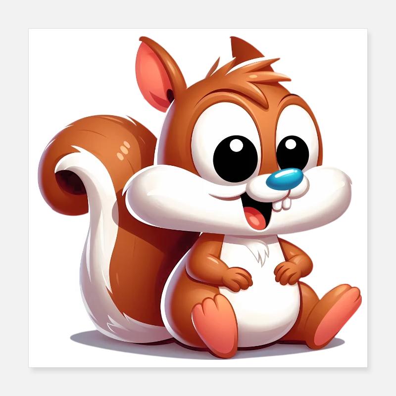 Eichhörnchen Poster 40x40 cm