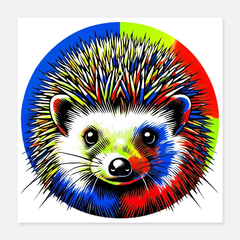 Hérisson Poster 40 x 40 cm