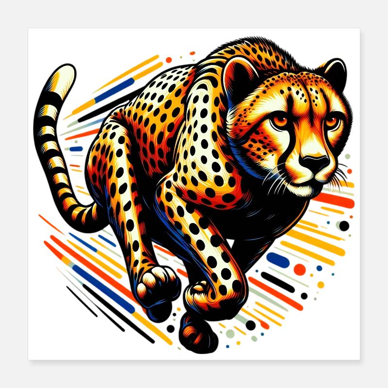 Guépard Poster 40 x 40 cm