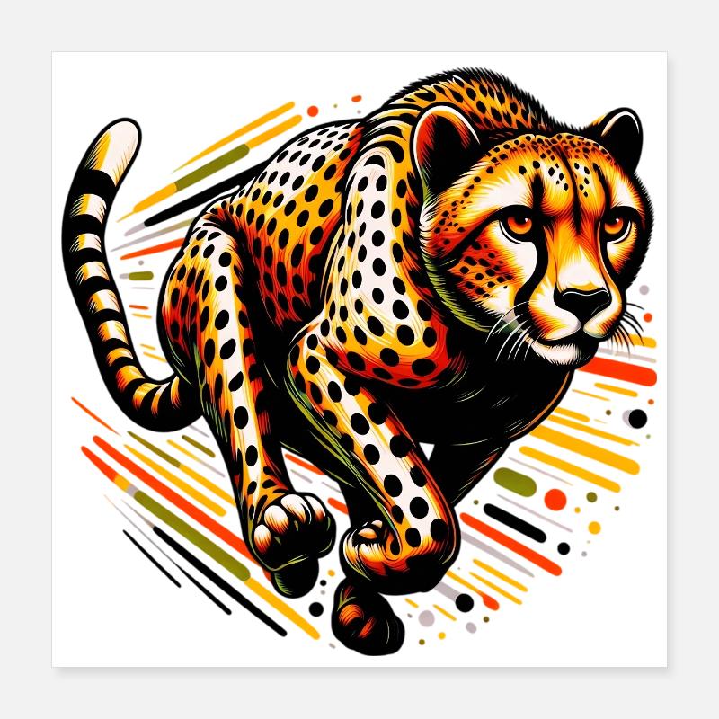 Guépard Poster 40 x 40 cm