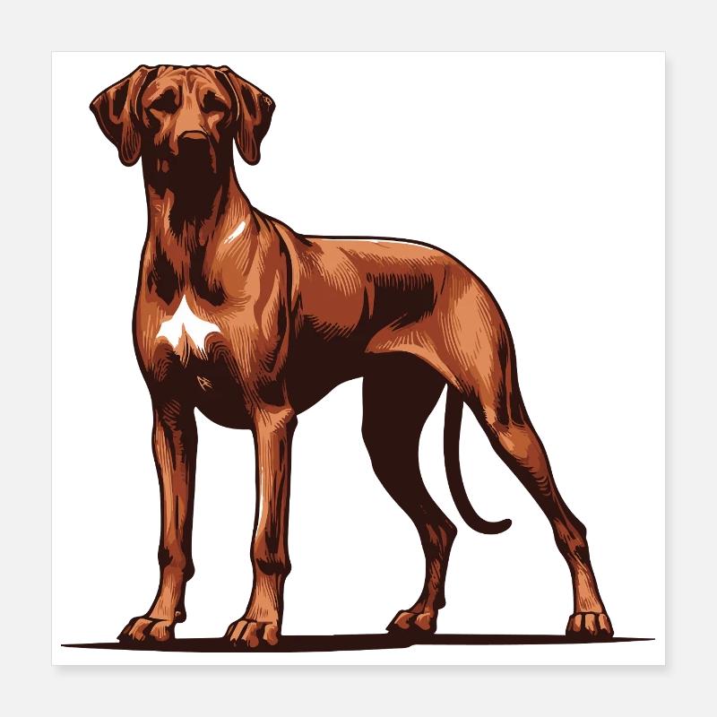 Rhodésian Ridgeback Poster 40 x 40 cm