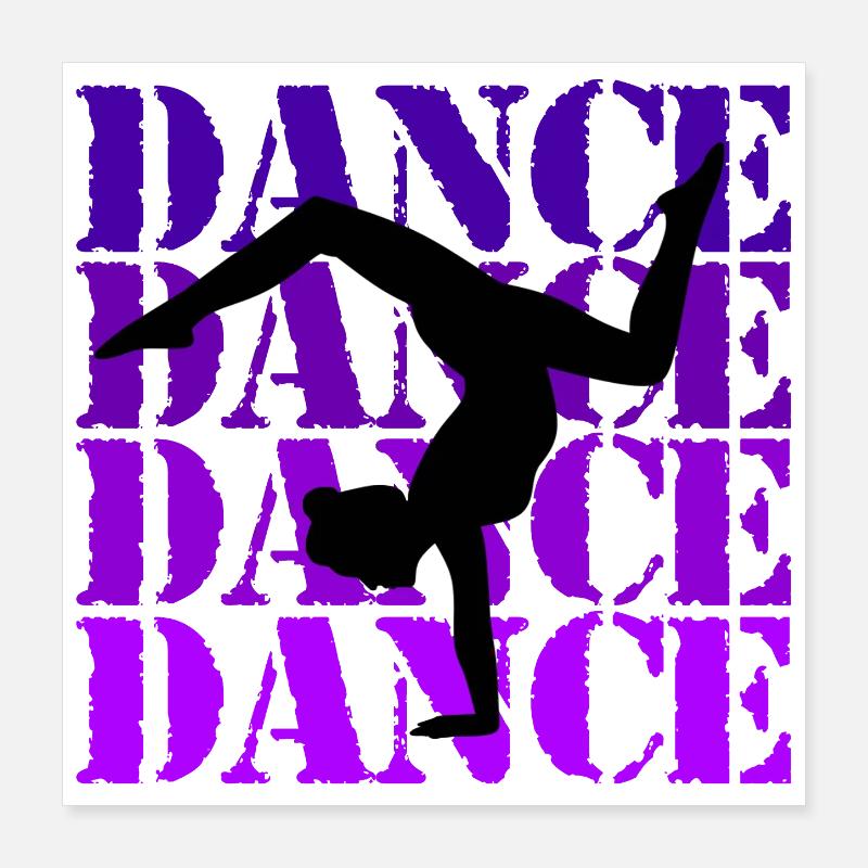 Danse en silhouette Poster 40 x 40 cm