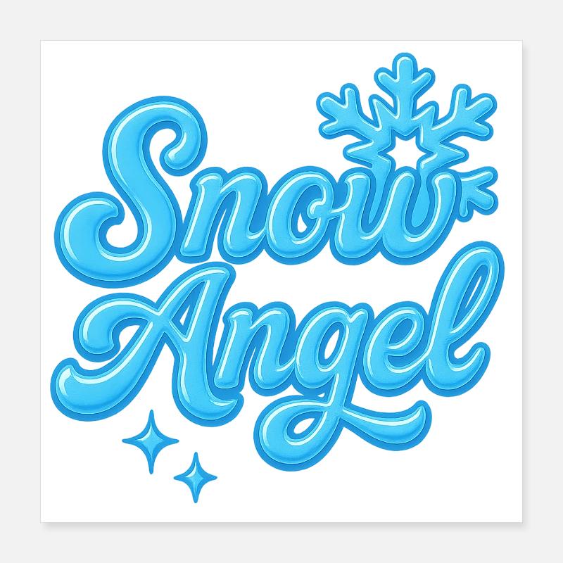 Snow Angle / Y2K Statement Design Poster 16" x 16" (40x40 cm)