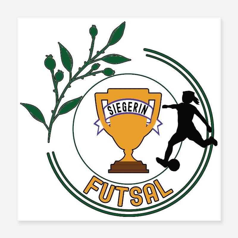 Futsal Winner Futsal Player Win Poster 16" x 16" (40x40 cm)