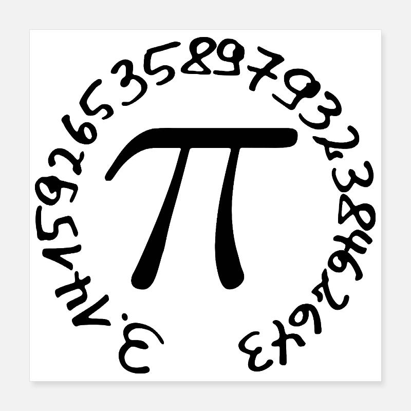 Pi Poster 40 x 40 cm