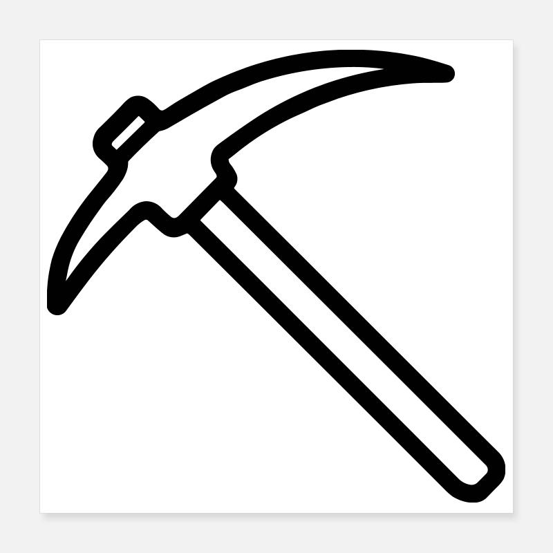 Eispickel Poster 40x40 cm