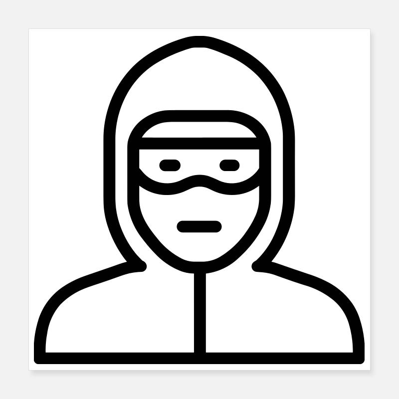 hacker Poster 16" x 16" (40x40 cm)