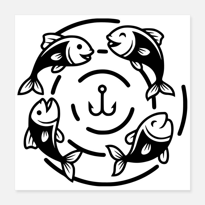 Angler Drill Rod Big Fish Poster 16" x 16" (40x40 cm)