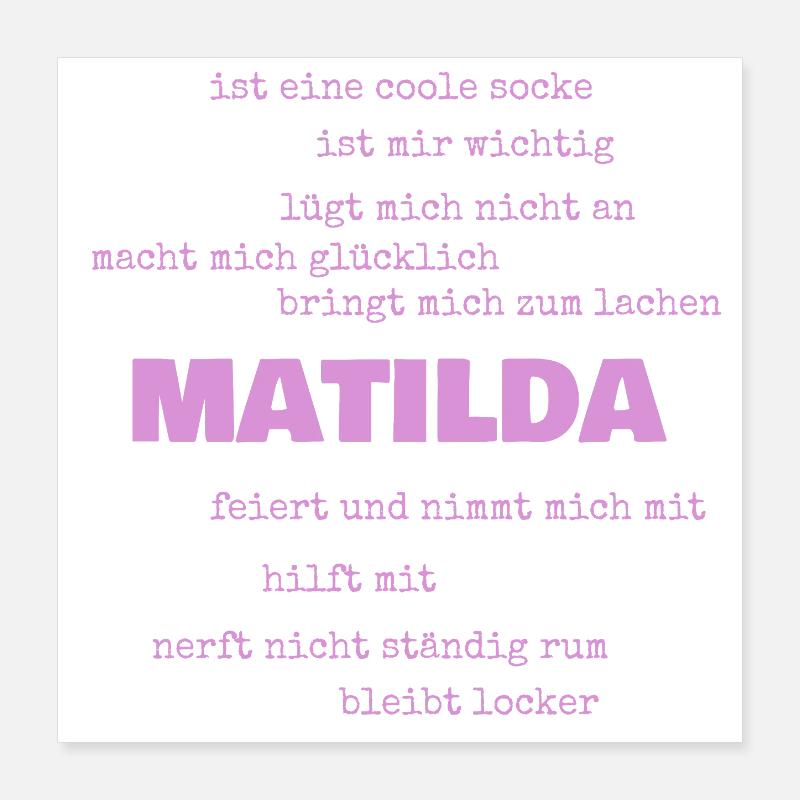 Mathilde dans le rôle des proverbes Poster 40 x 40 cm