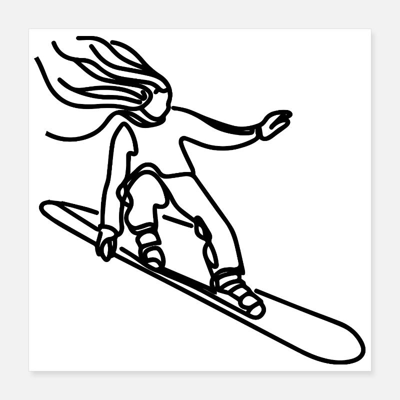 Snowboarder Poster 16" x 16" (40x40 cm)