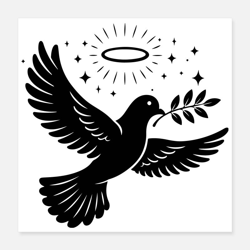 Taube Heilig Christlich Poster 40x40 cm