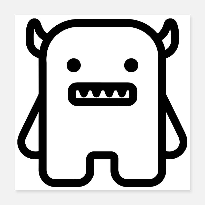 monstre Poster 40 x 40 cm