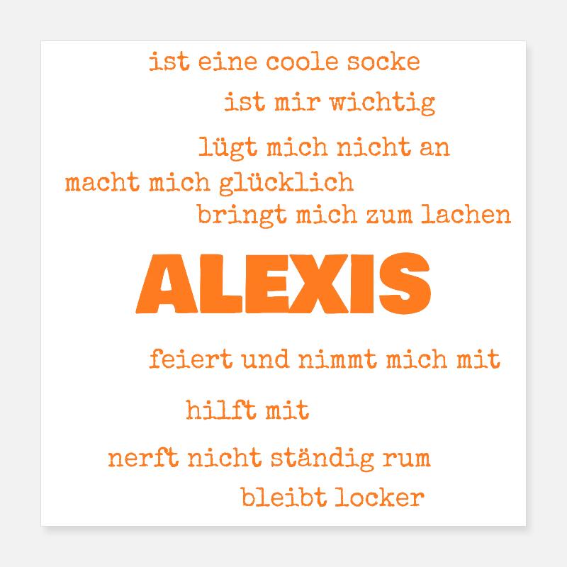 Alexis Poster 40x40 cm