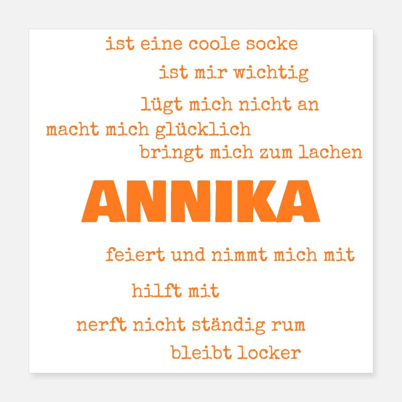 Annika als Spruch Poster 40x40 cm