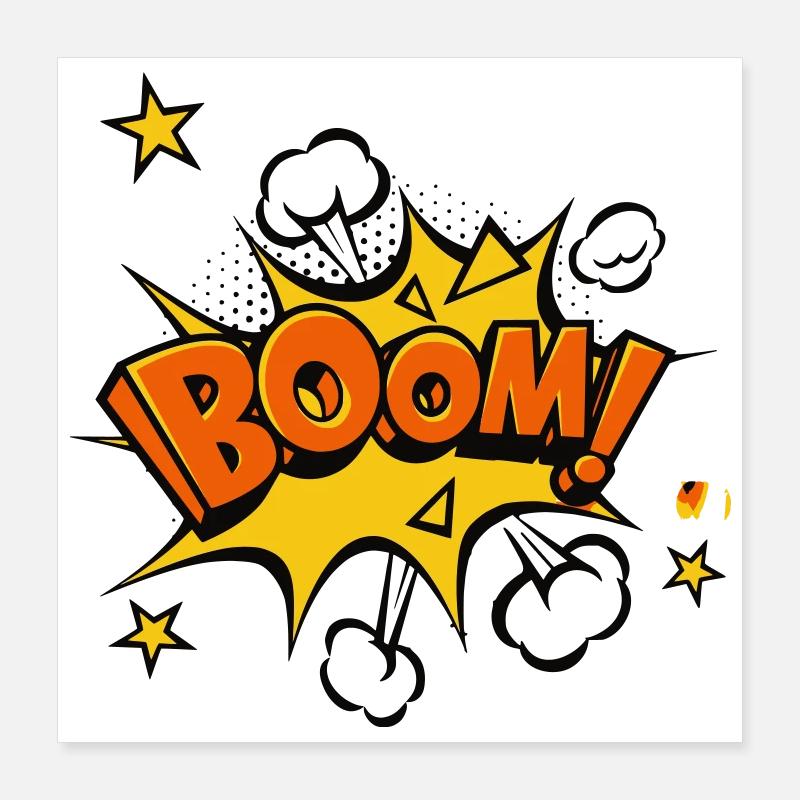 Boom Comic Explosion Poster 40 x 40 cm