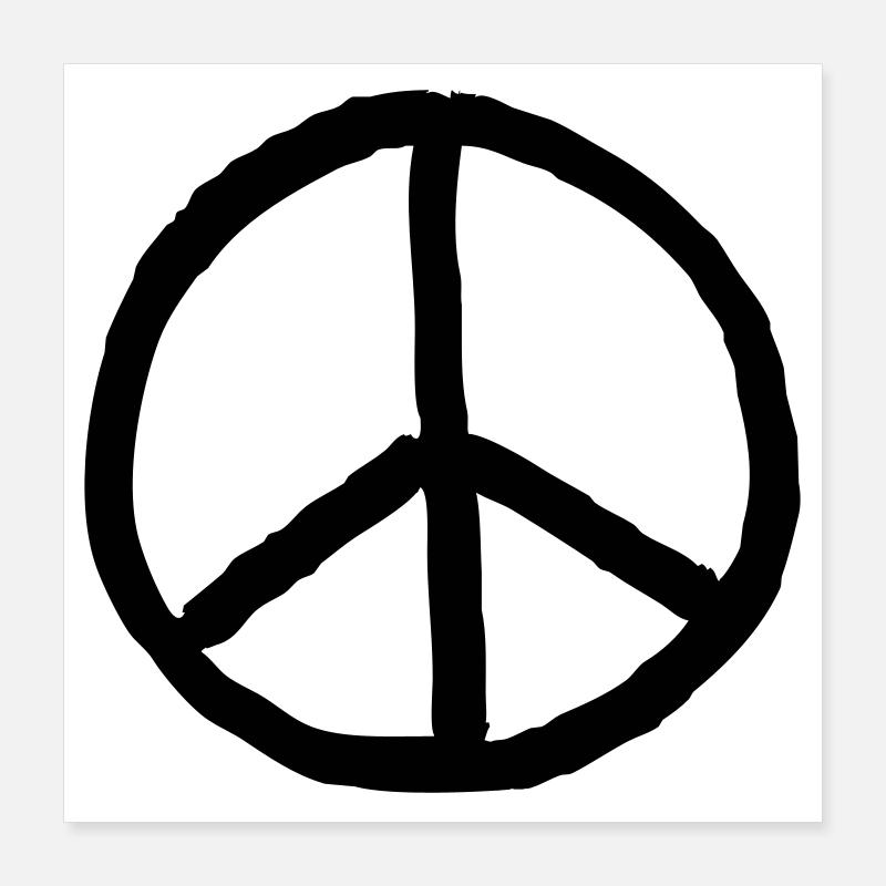 Friedenszeichen Poster 40x40 cm