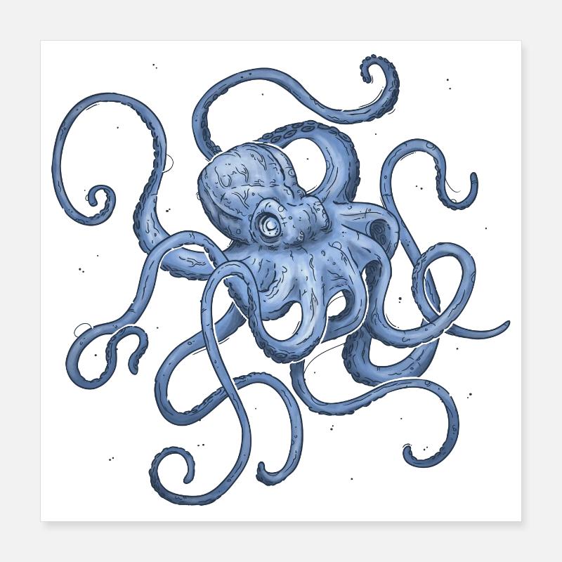 Octopus Poster 40 x 40 cm